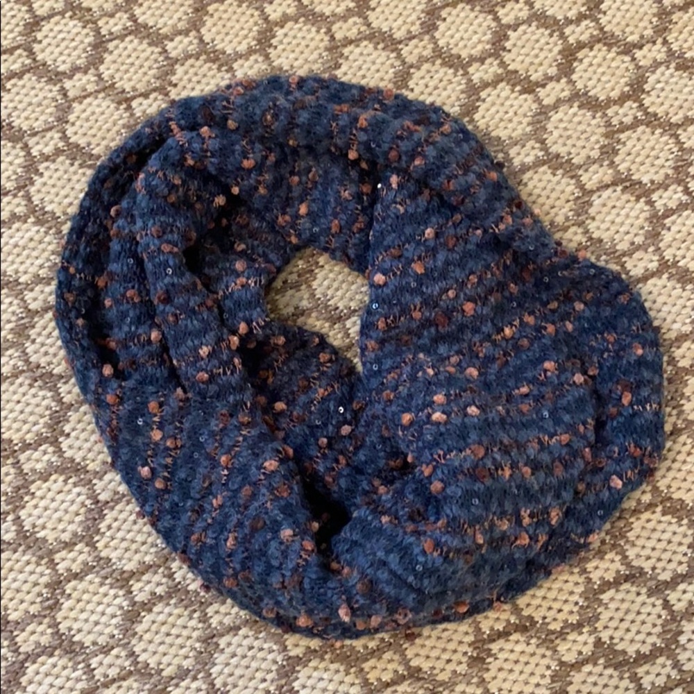 Madison 88 Deep teal & Brown Infinity Scarf